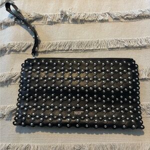 RED Valentino Black Clutch with Silver Studs